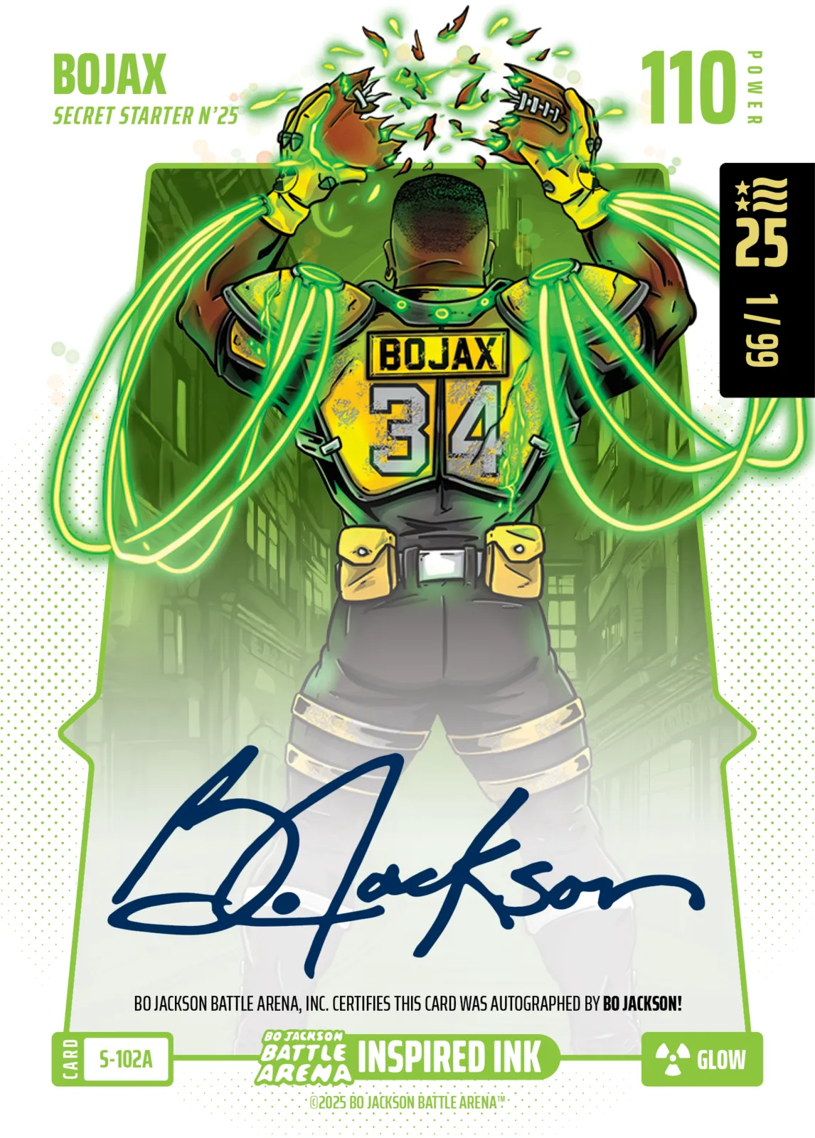 BOJAX — Secret Starter N'25, Inspired Ink autograph, Power 110, serial 1/99 (S-102A)