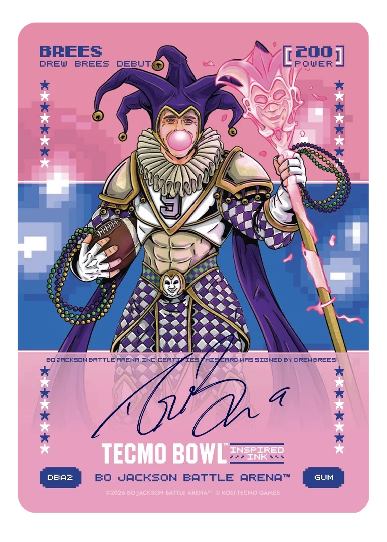 Drew Brees Inspired Ink on-card autograph