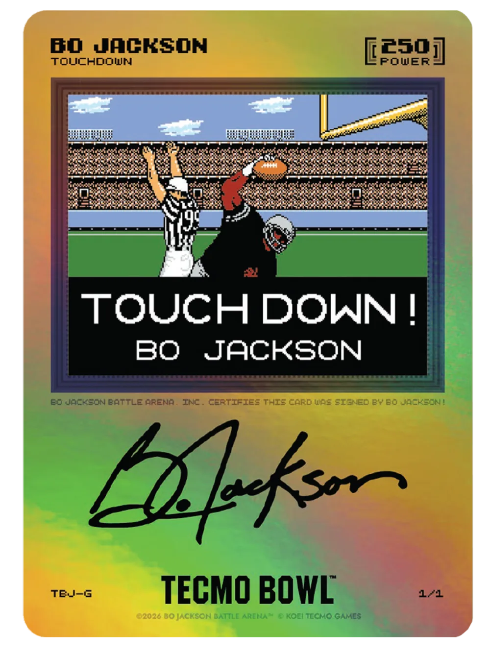 Gold Touchdown Bo Jackson 1/1