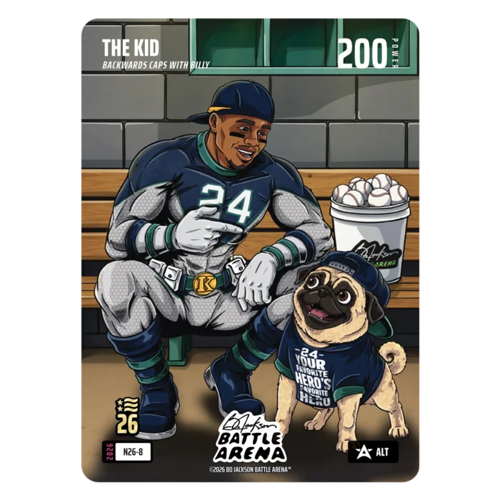 The Kid, Backwards Caps with Billy alt art card, N26-8, 200 Power