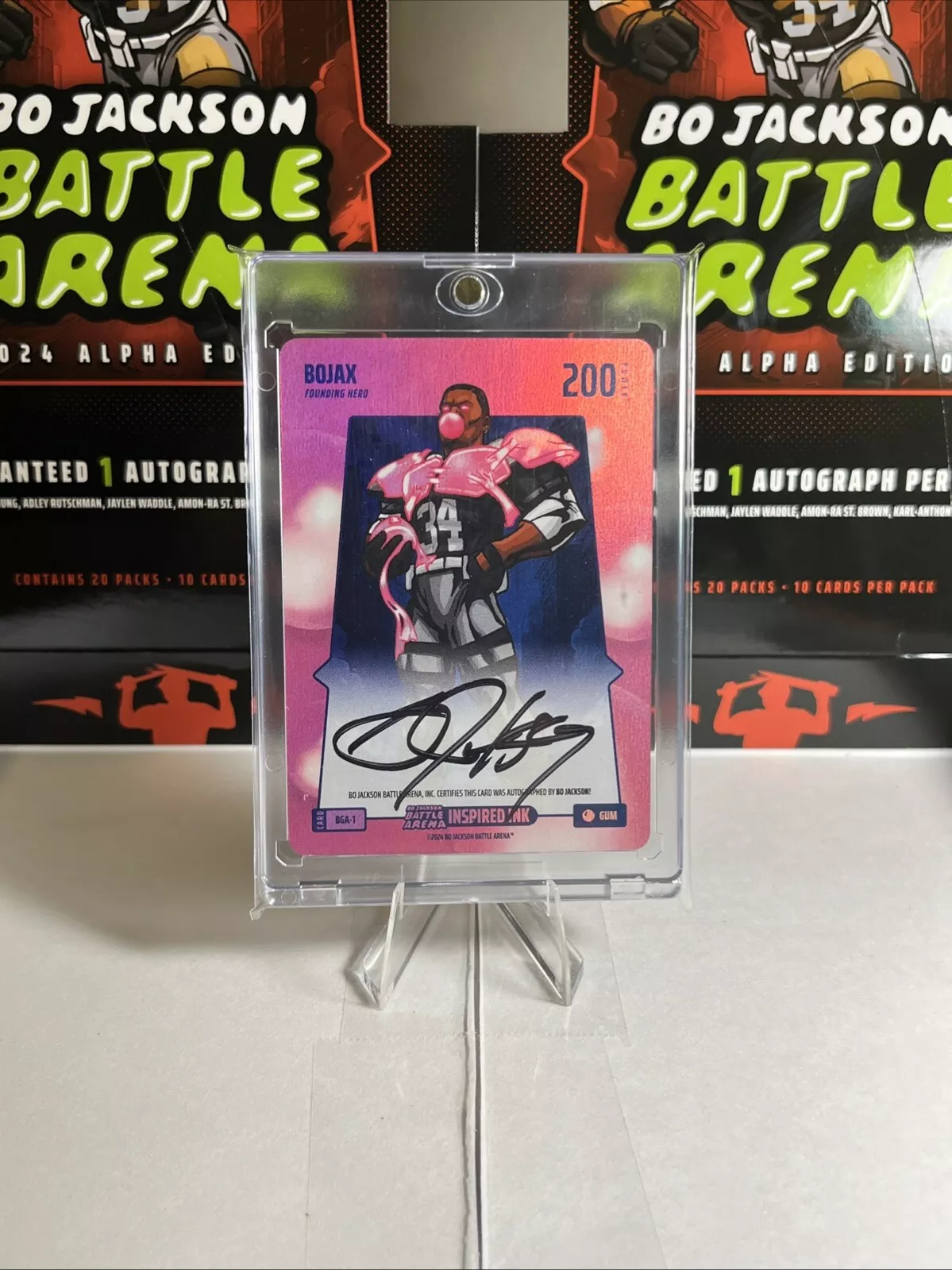 2024 Bo Jackson Battle Arena BOJAX #BGA-1 Bubblegum Auto Extremely Rare!